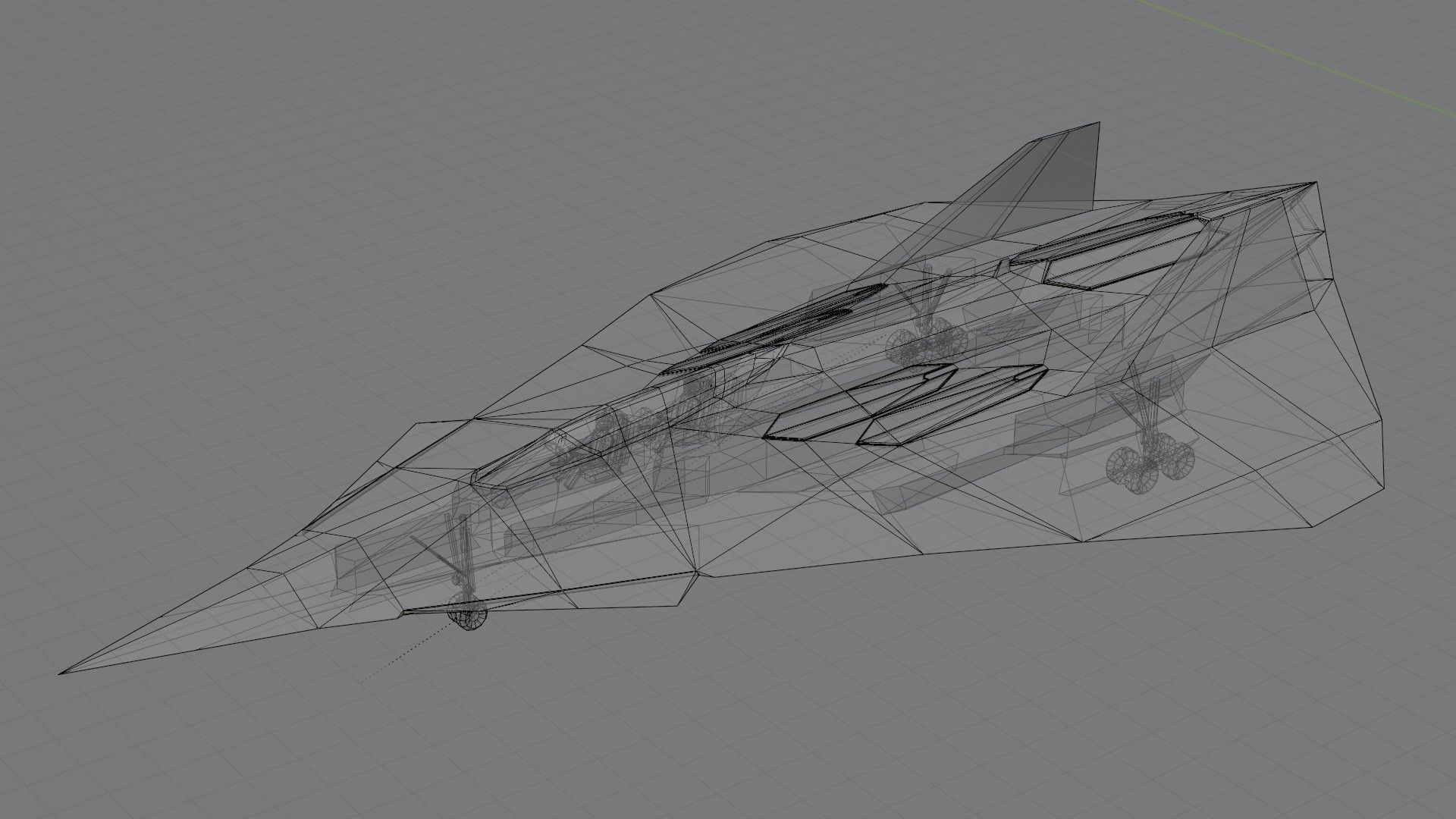 Lockheed EFX-70 Panther 2 concept interceptor Low-poly 3D model_8