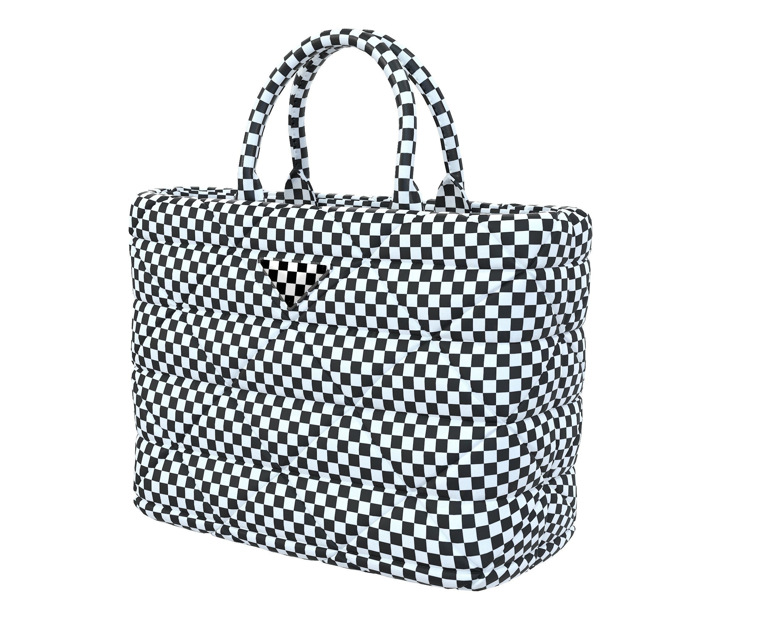 Prada Small Re-Nylon Padded Tote Bag Low-poly 3D model_14