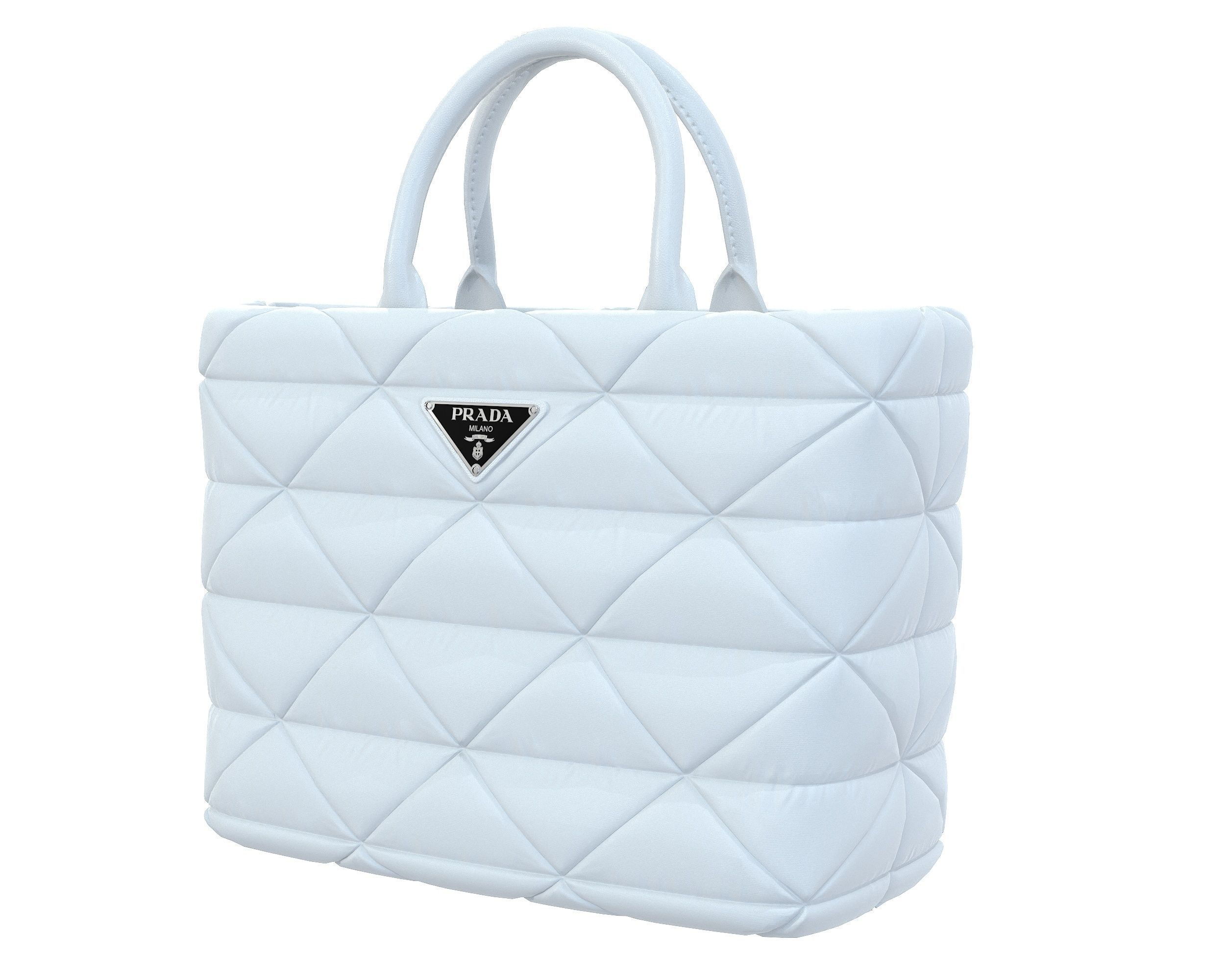 Prada Small Re-Nylon Padded Tote Bag Low-poly 3D model_6
