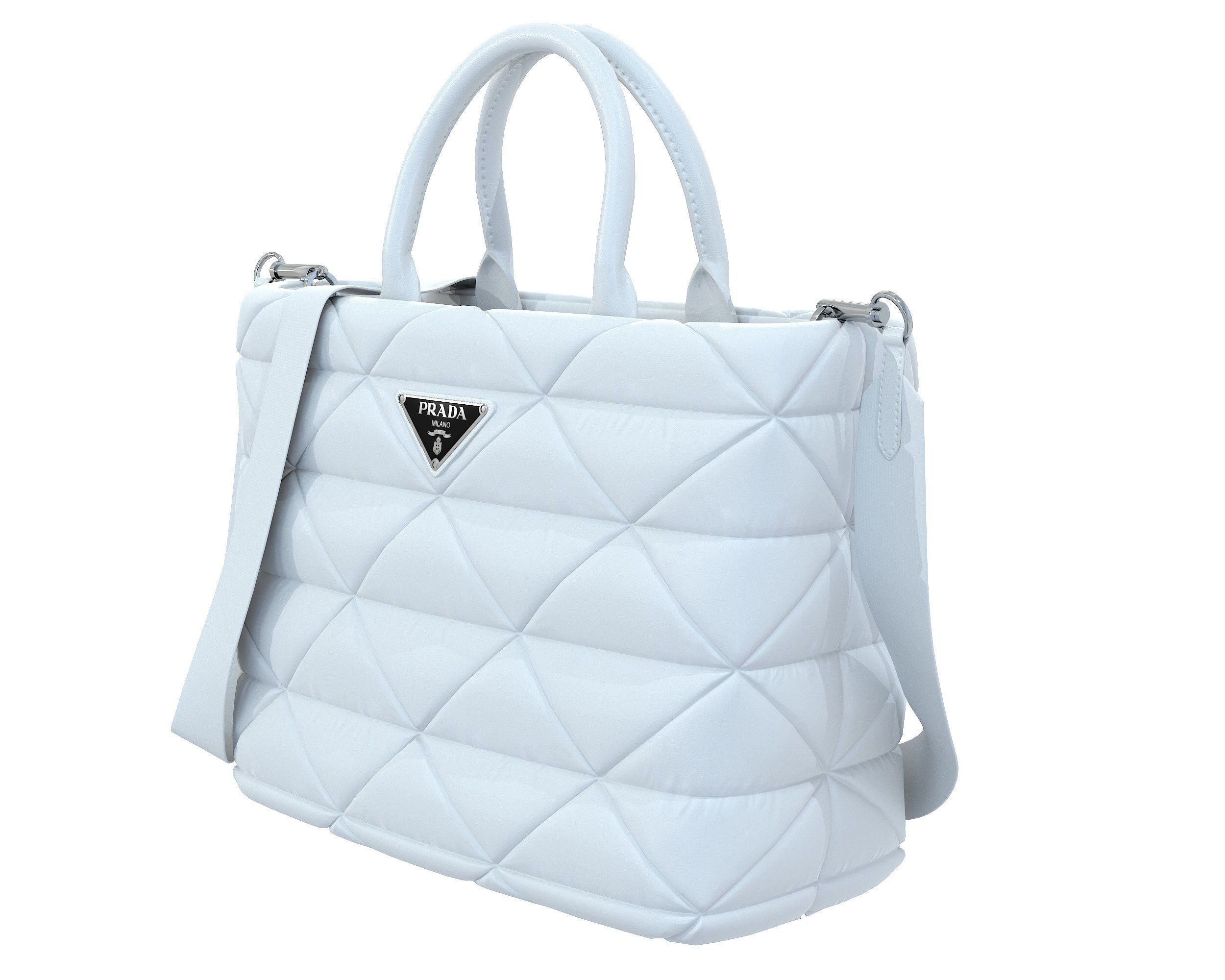 Prada Small Re-Nylon Padded Tote Bag Low-poly 3D model_5
