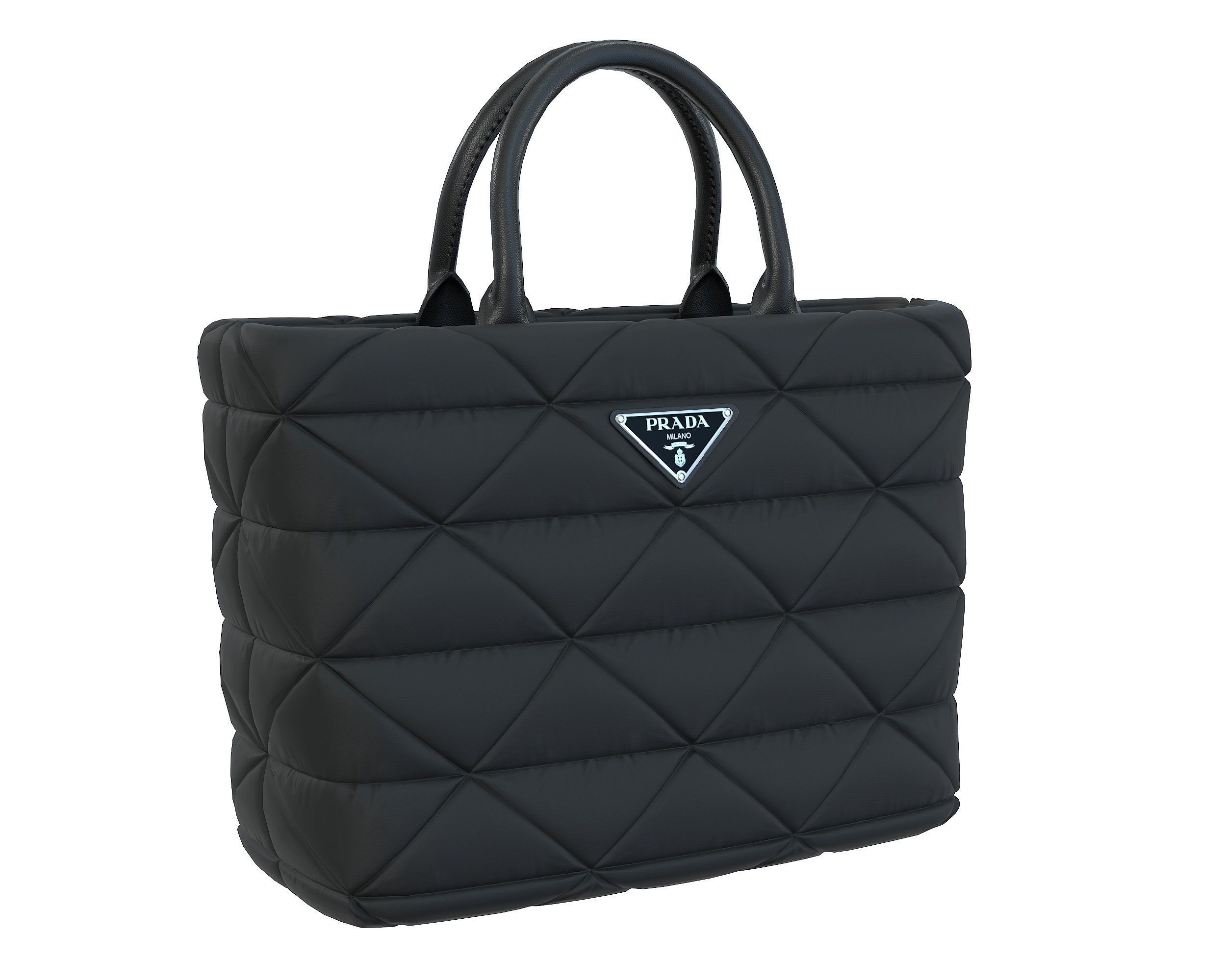 Prada Small Re-Nylon Padded Tote Bag Low-poly 3D model_7