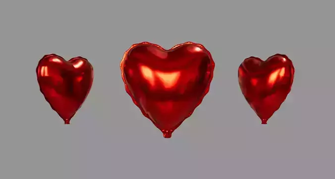 Heart Balloon 3D model