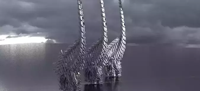 Dreadnaught Ship Wreck Spine 1   3D model