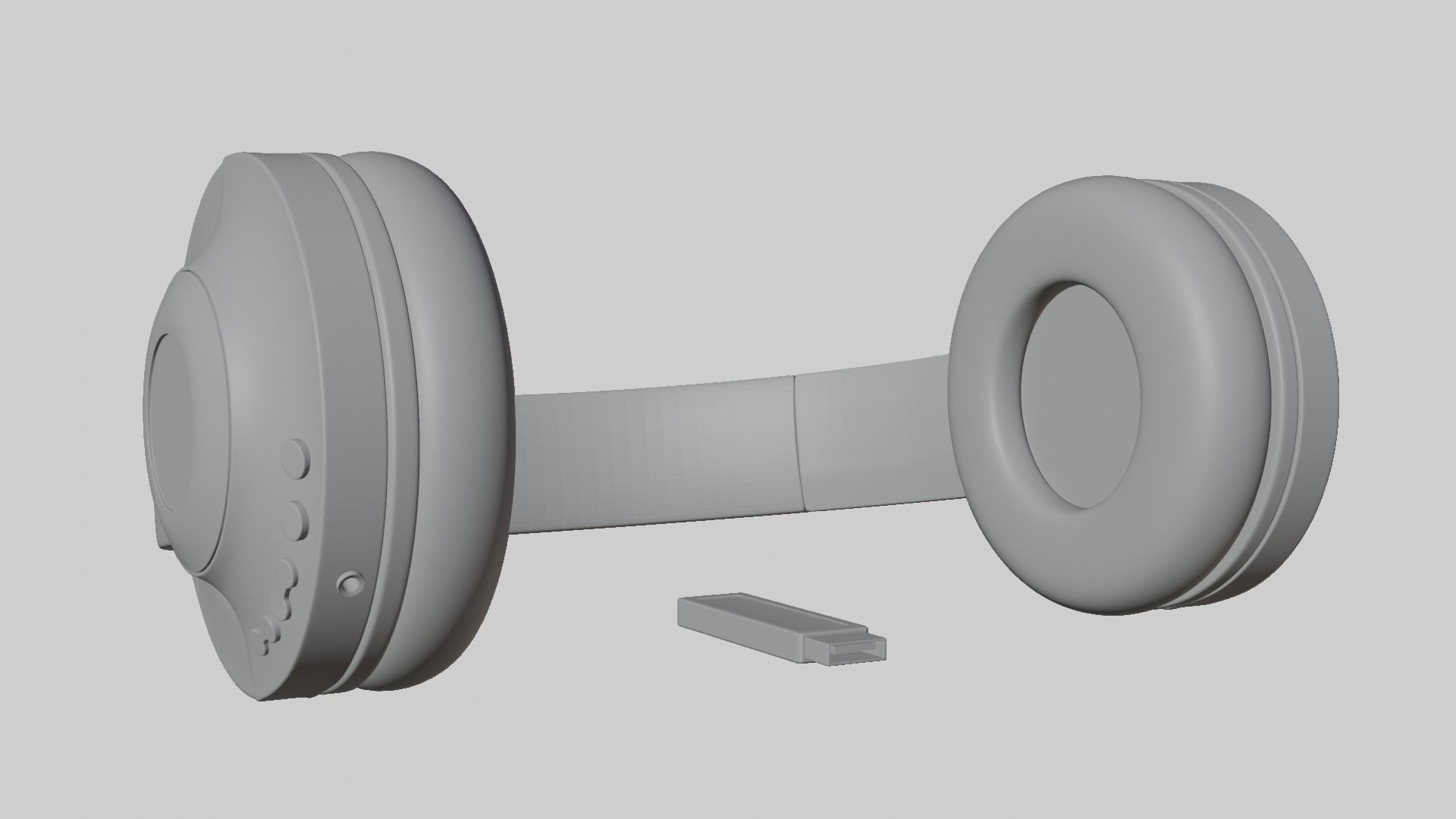 Casque audio 3D model_7