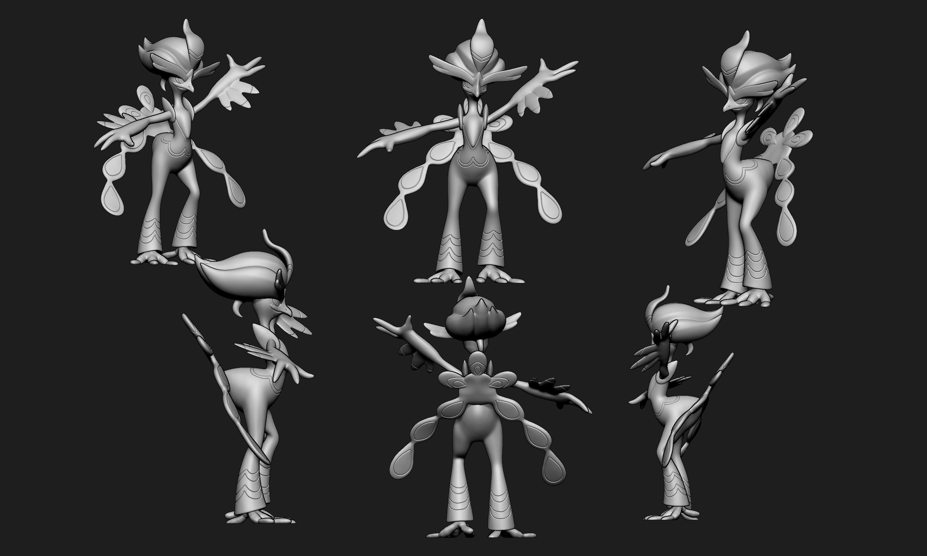 Pokemon - Quaquaval with 2 poses 3D print model_4