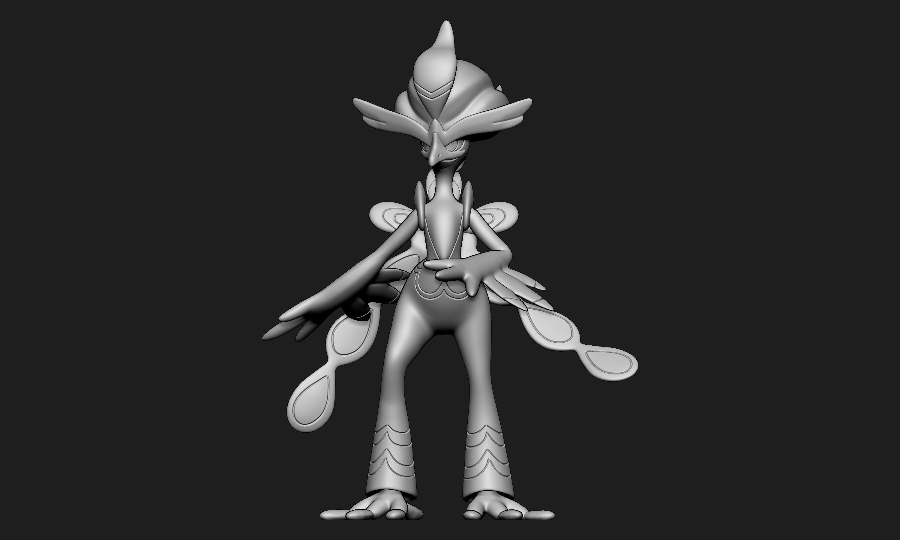 Pokemon - Quaquaval with 2 poses 3D print model_7