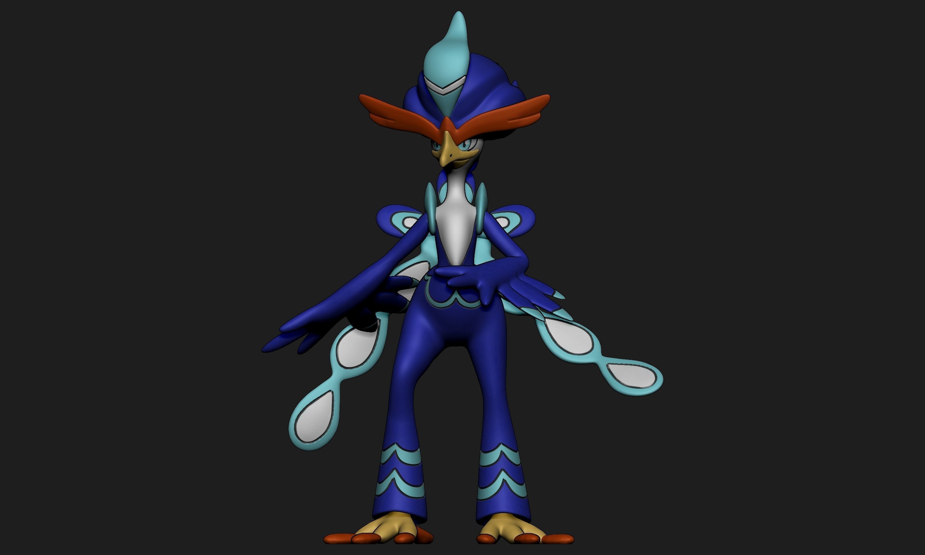 Pokemon - Quaquaval with 2 poses 3D print model_5