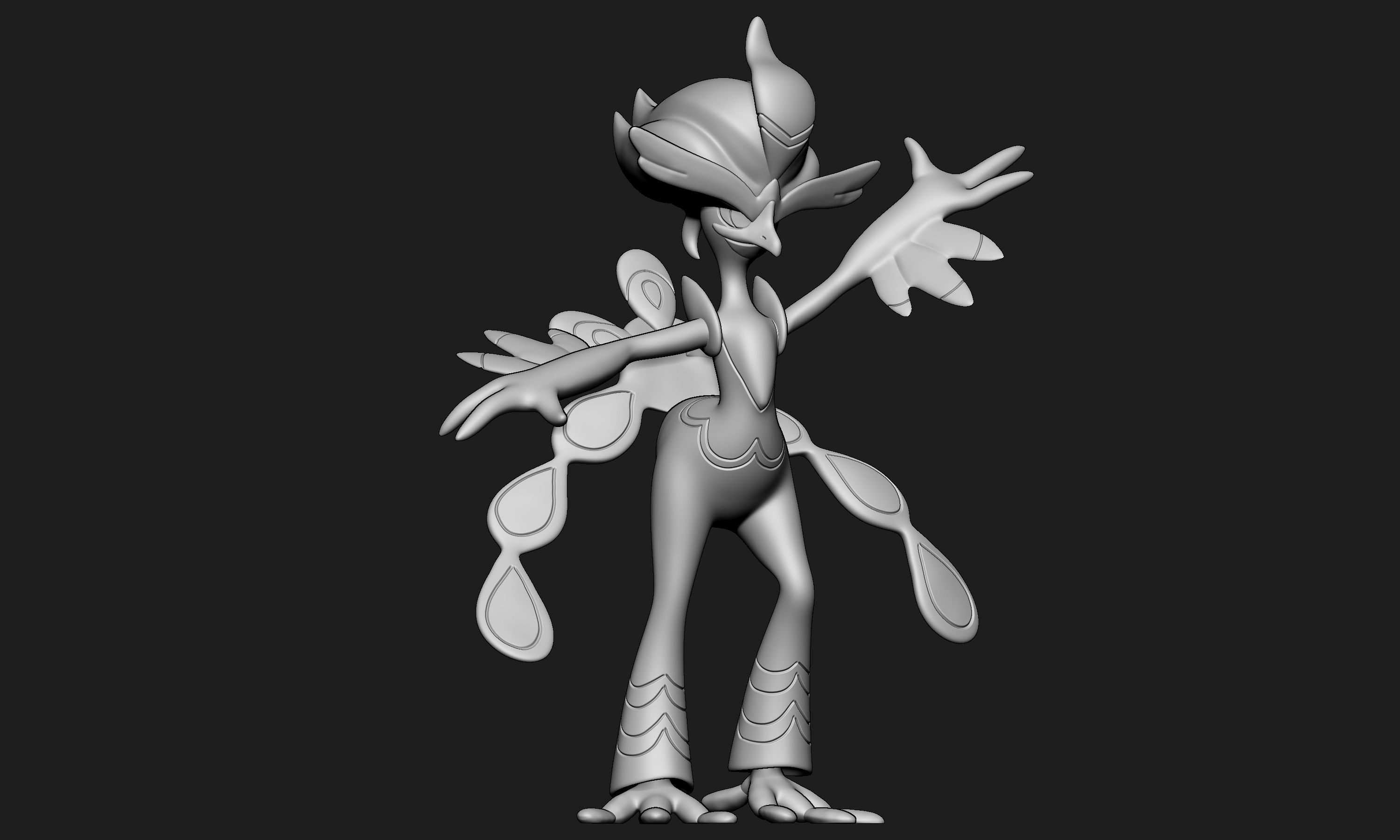 Pokemon - Quaquaval with 2 poses 3D print model_3