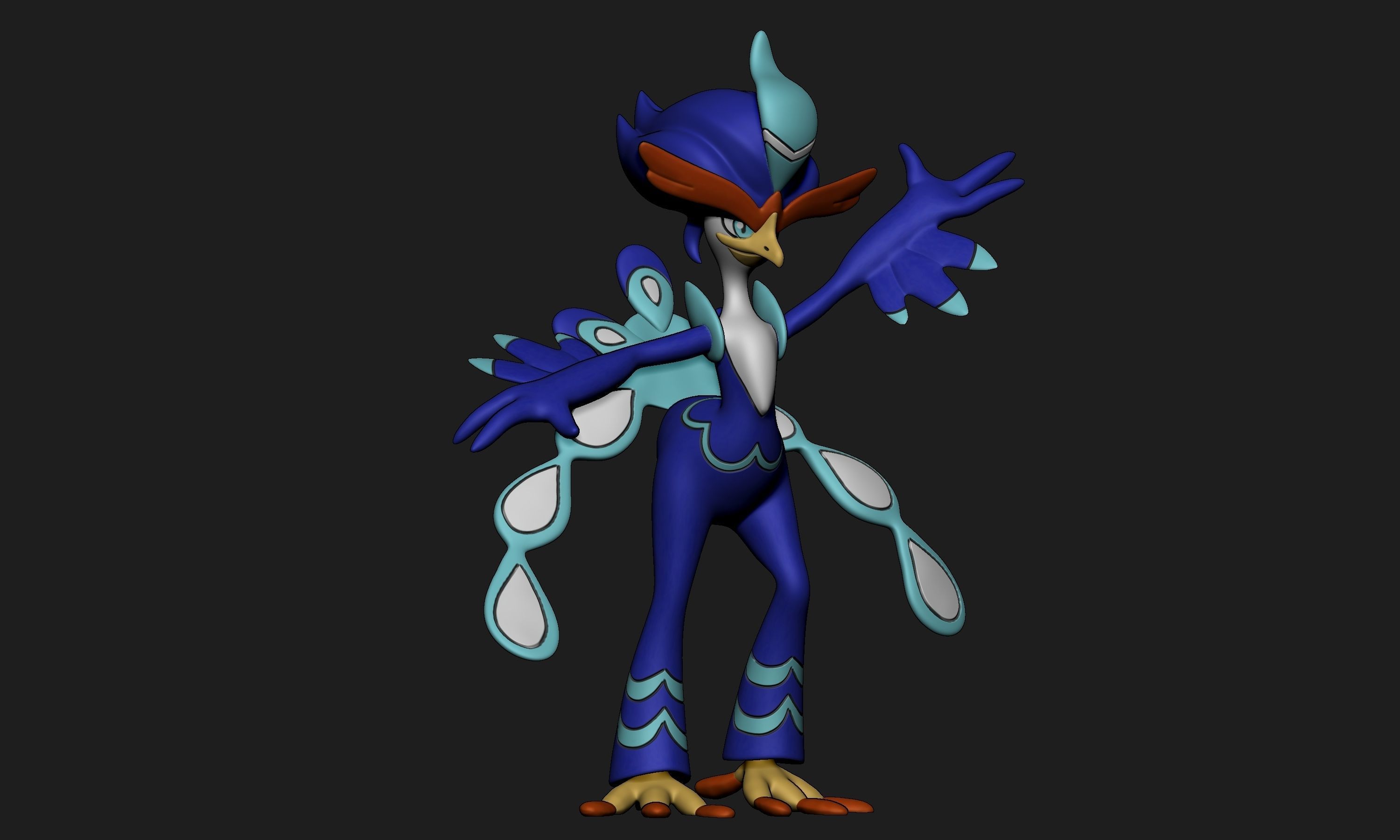 Pokemon - Quaquaval with 2 poses 3D print model_1