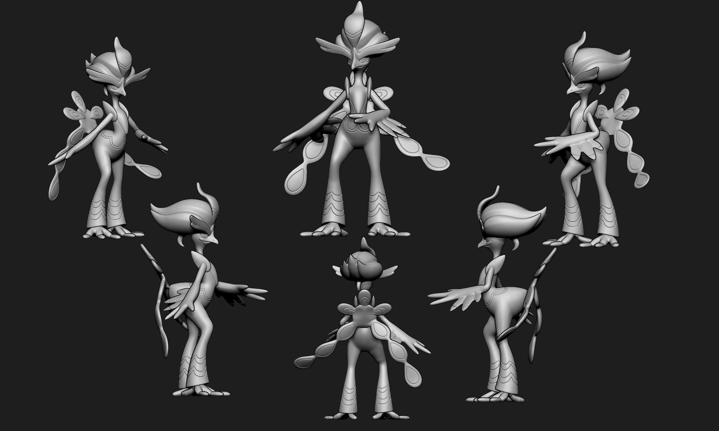 Pokemon - Quaquaval with 2 poses 3D print model_8