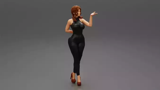 Beautiful Young Woman With Perfect Body Wearing Bodysuit