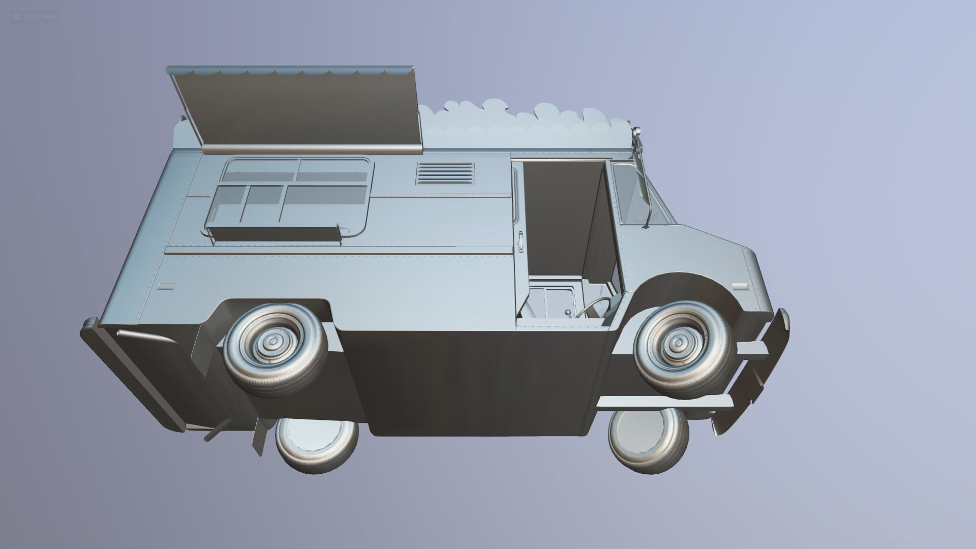 PopCorn Food Truck Low-poly 3D model_42