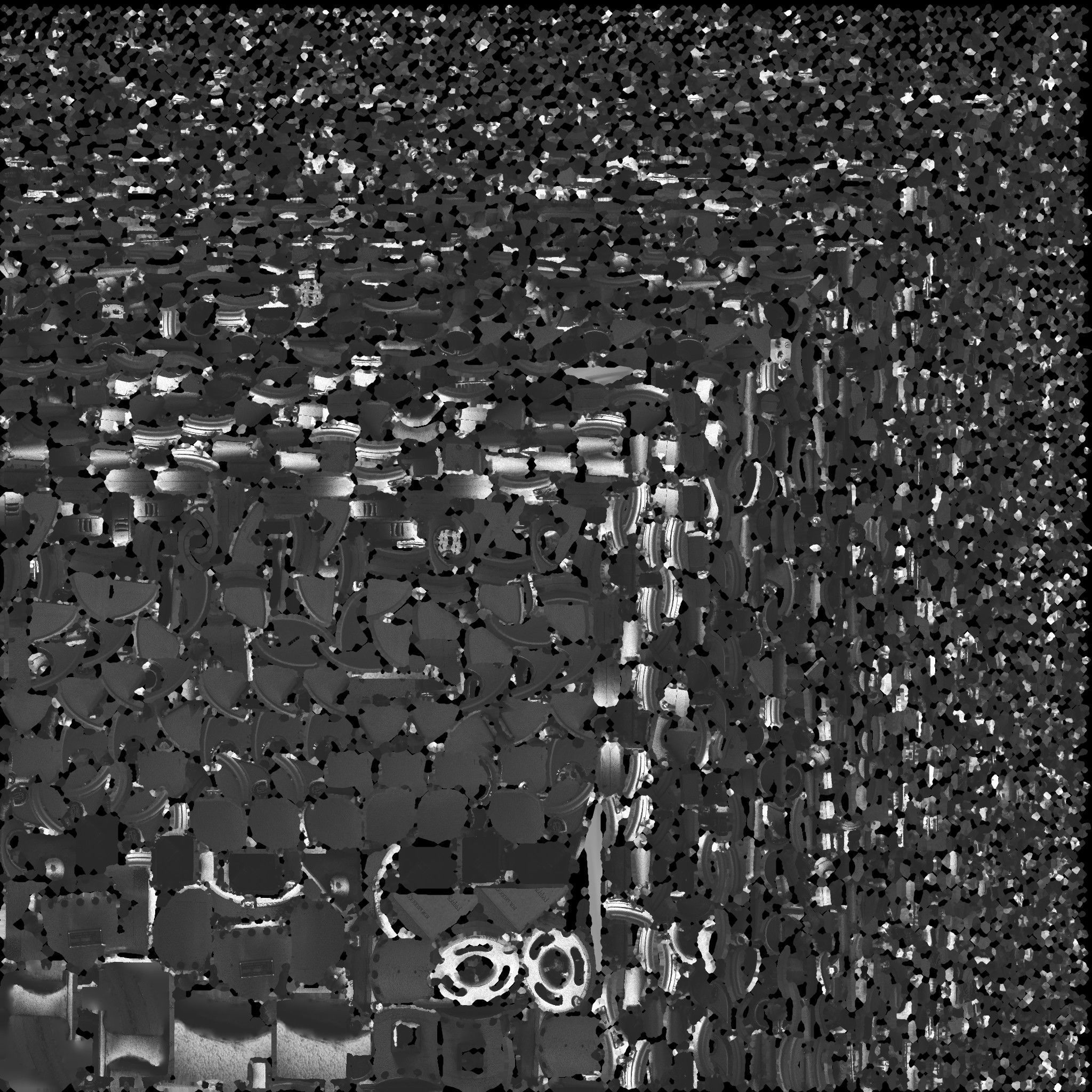 chihuahua-fighting-machine rug with speckles Low-poly 3D model_12