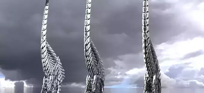 Dreadnaught Ship Wreck Spine 2 3D model