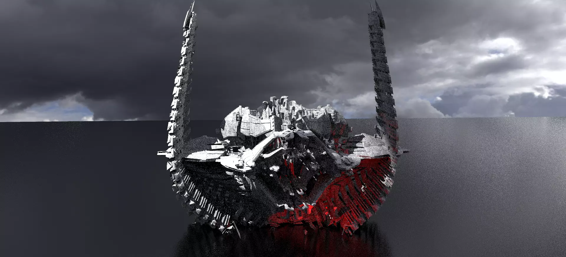 Dreadnaught Ship Wreck Spine 10 3D model_0