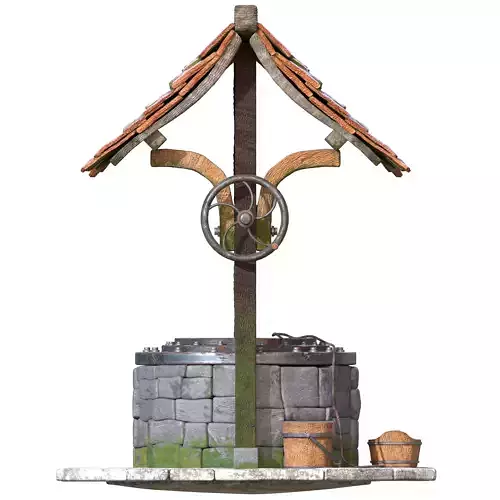 WELL MEDIEVAL FAN ART Low-poly 3D model  WELL MEDIEVAL FAN ART Low-poly 3D model