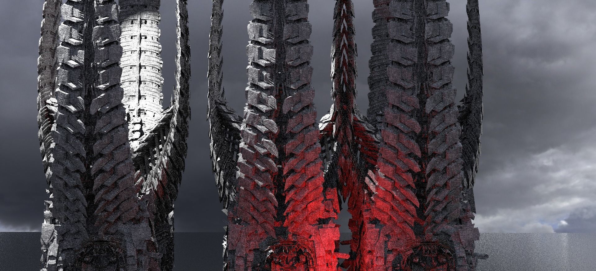 Dreadnaught Ship Wreck Spine Tall  3D model_1