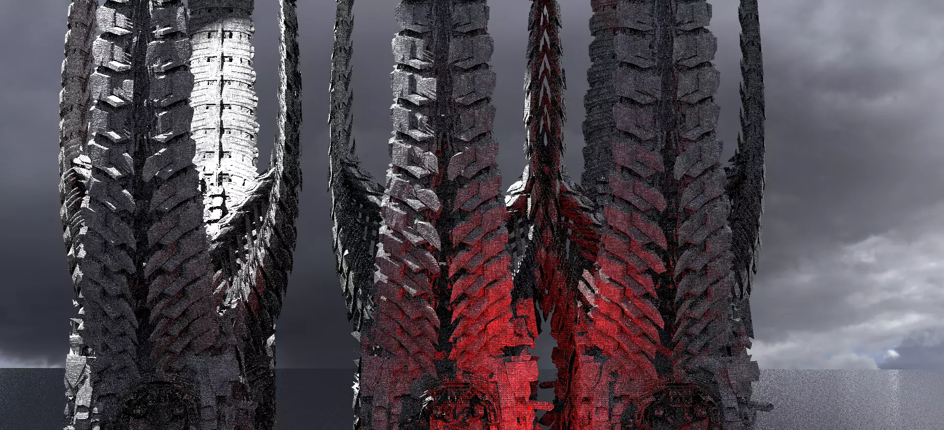 Dreadnaught Ship Wreck Spine Tall  3D model_0