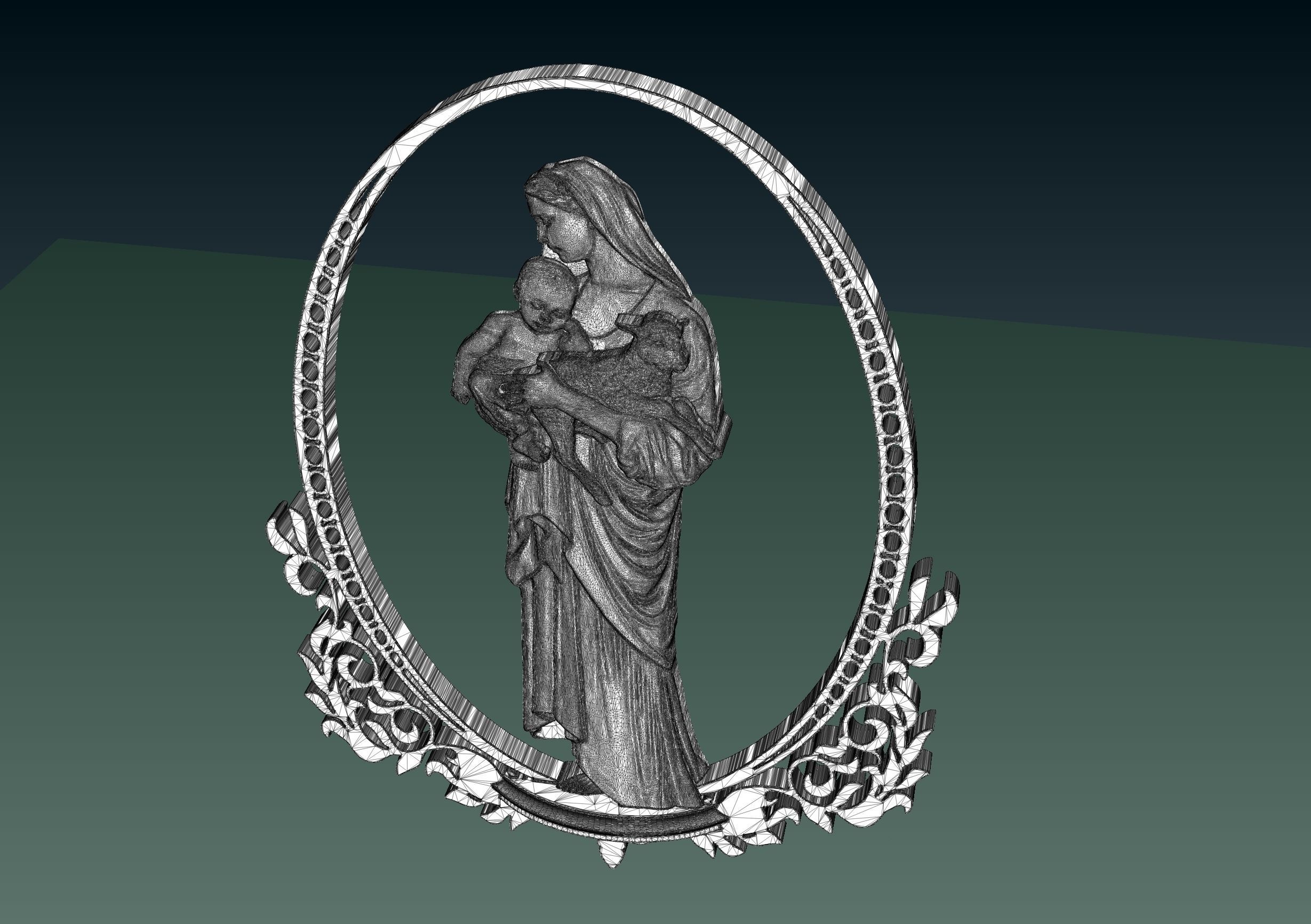Virgin Mary 3D print model_7