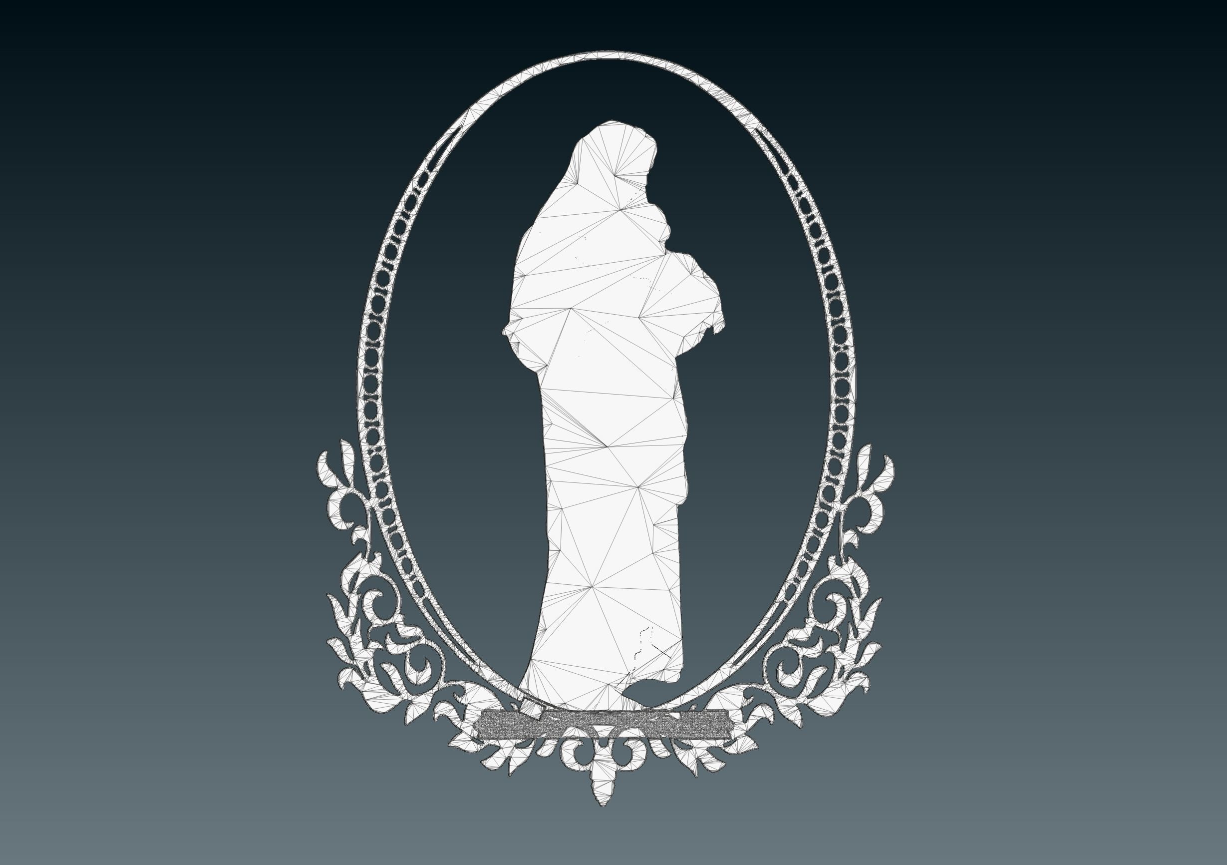 Virgin Mary 3D print model_6
