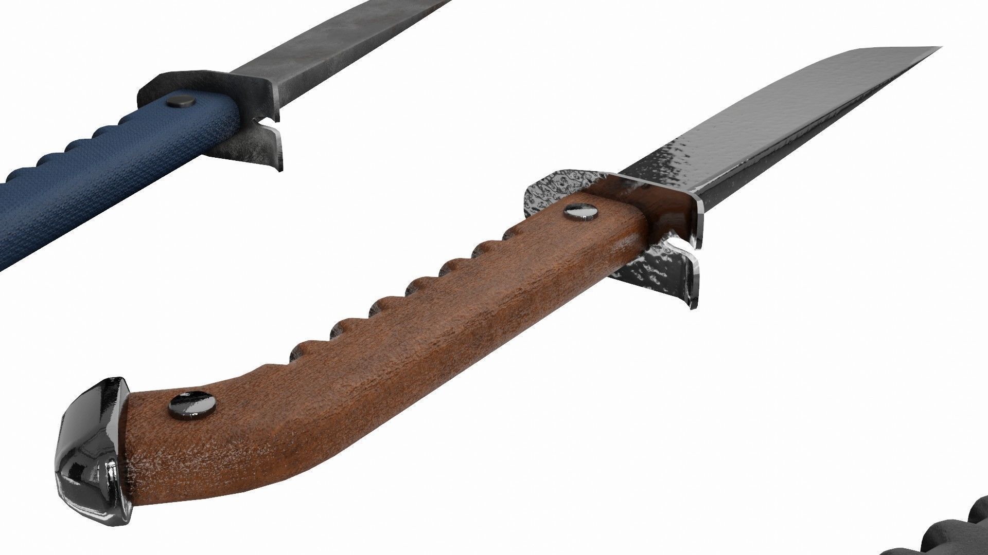 Dagger 3D Model Set knife Low-poly 3D model_9