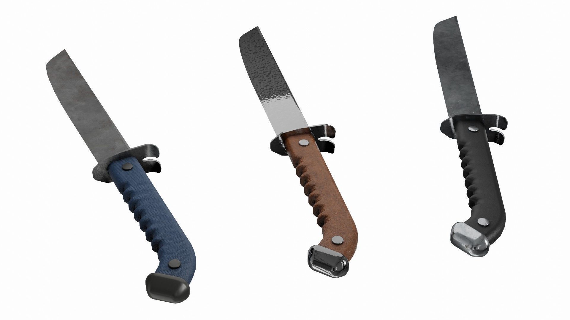 Dagger 3D Model Set knife Low-poly 3D model_14