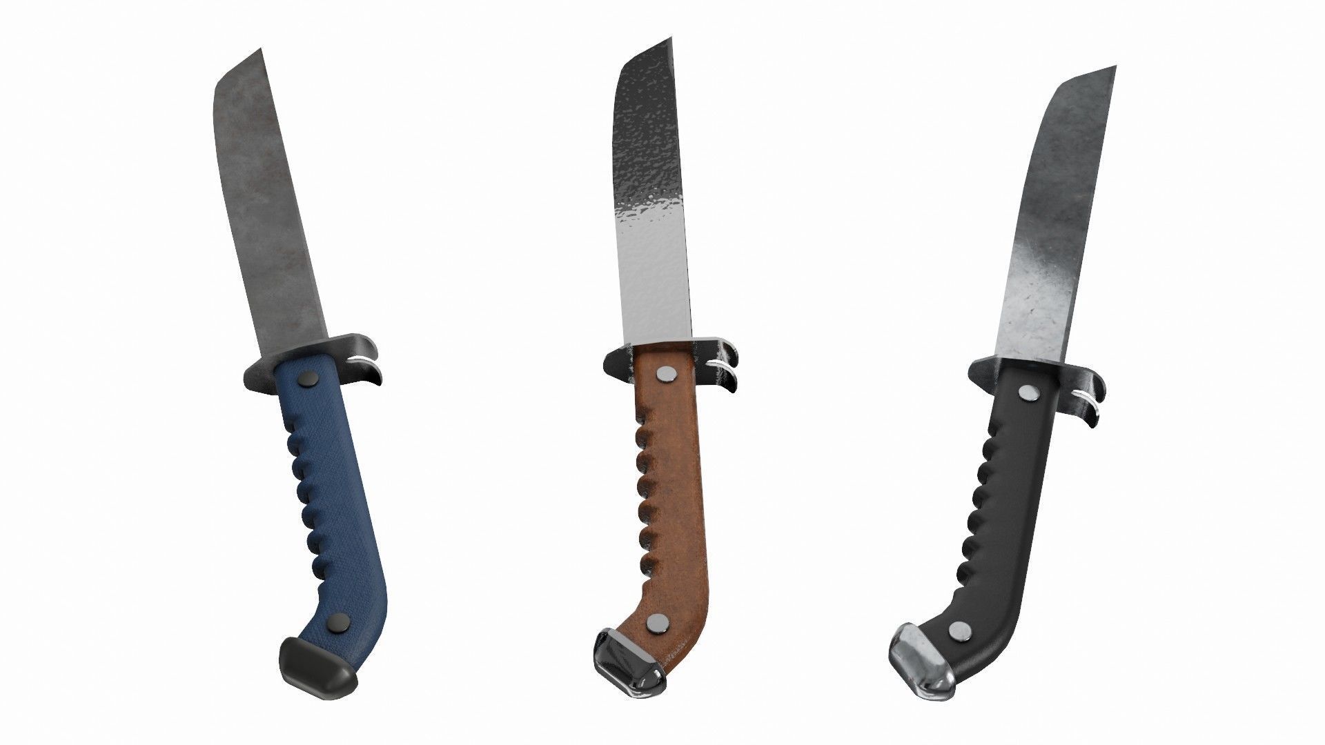 Dagger 3D Model Set knife Low-poly 3D model_6