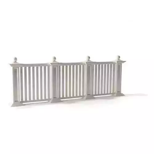 White Three Panel Fence