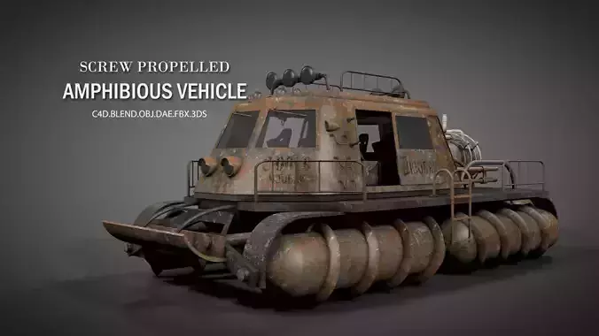 Screw Propelled Amphibious Vehicle 3D model