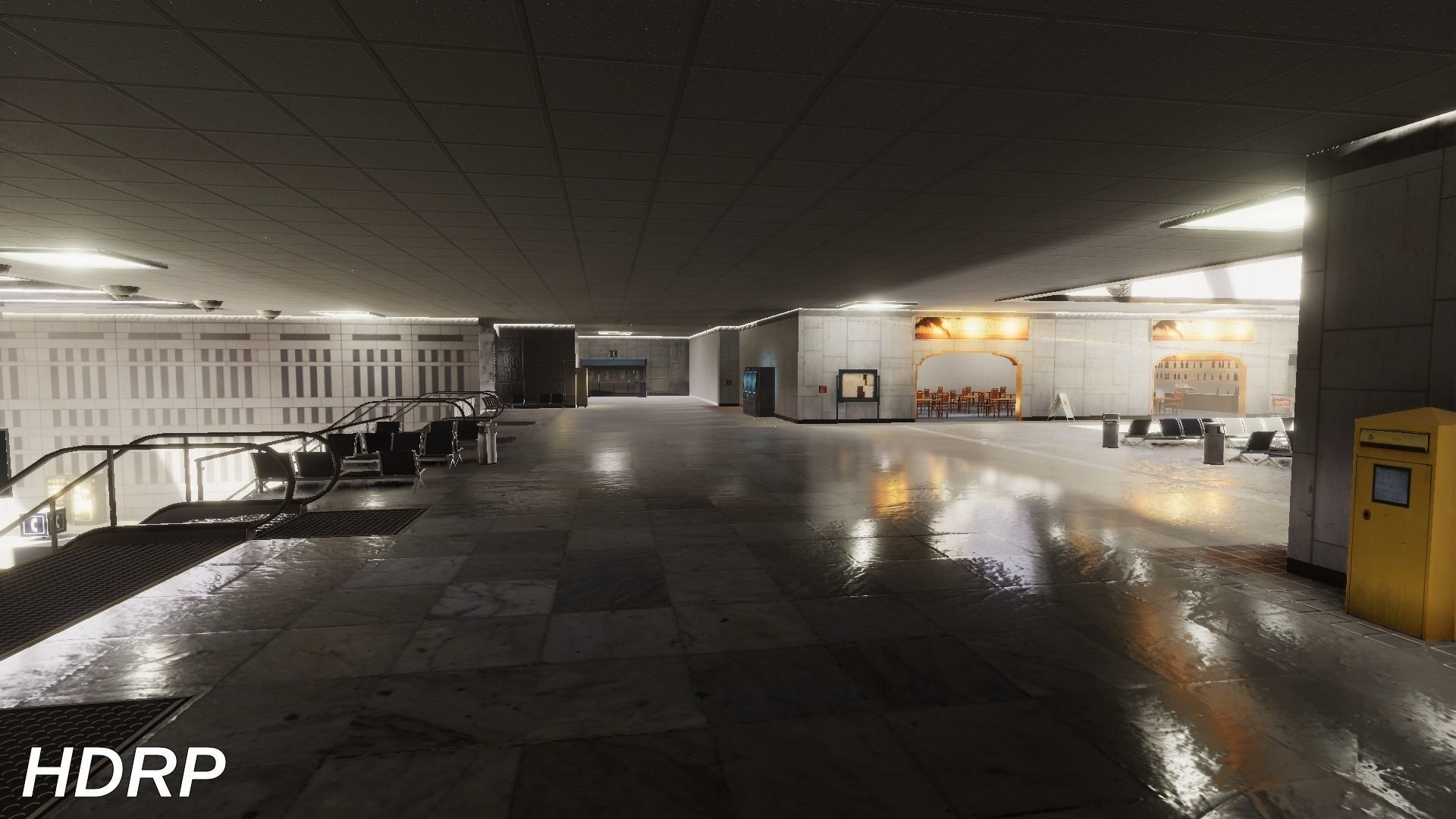 Airport Terminal Scene - High Detail - Unity3D Low-poly 3D model_13