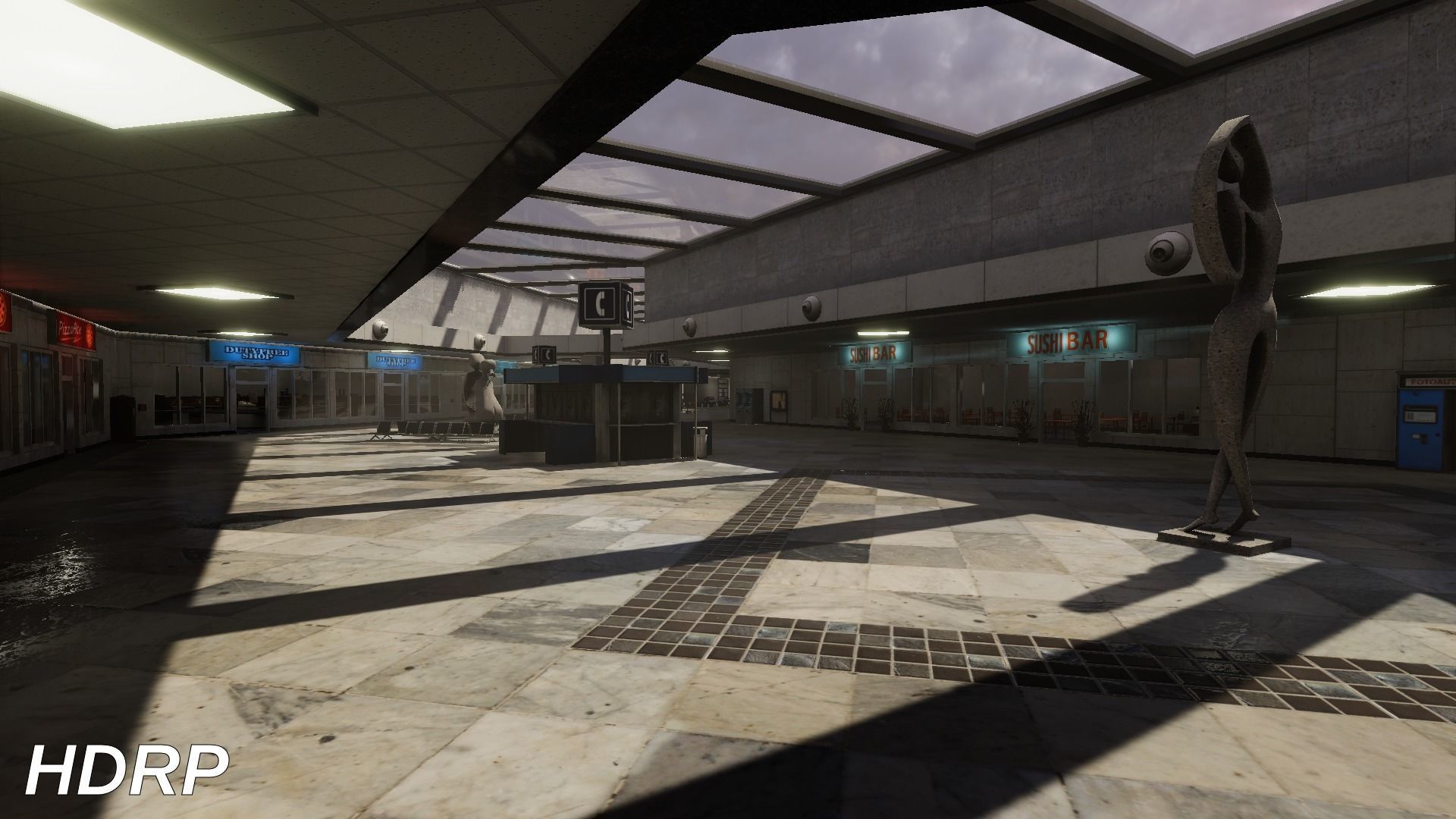 Airport Terminal Scene - High Detail - Unity3D Low-poly 3D model_11