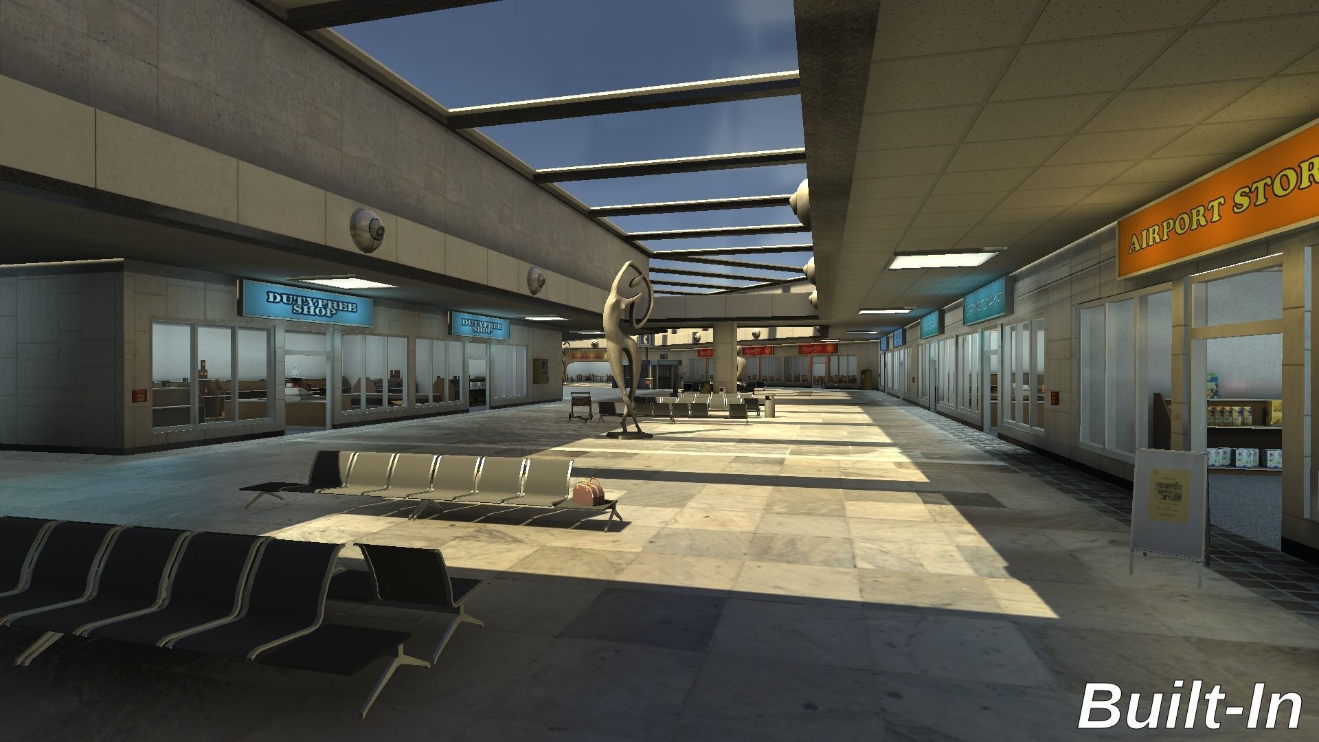 Airport Terminal Scene - High Detail - Unity3D Low-poly 3D model_24