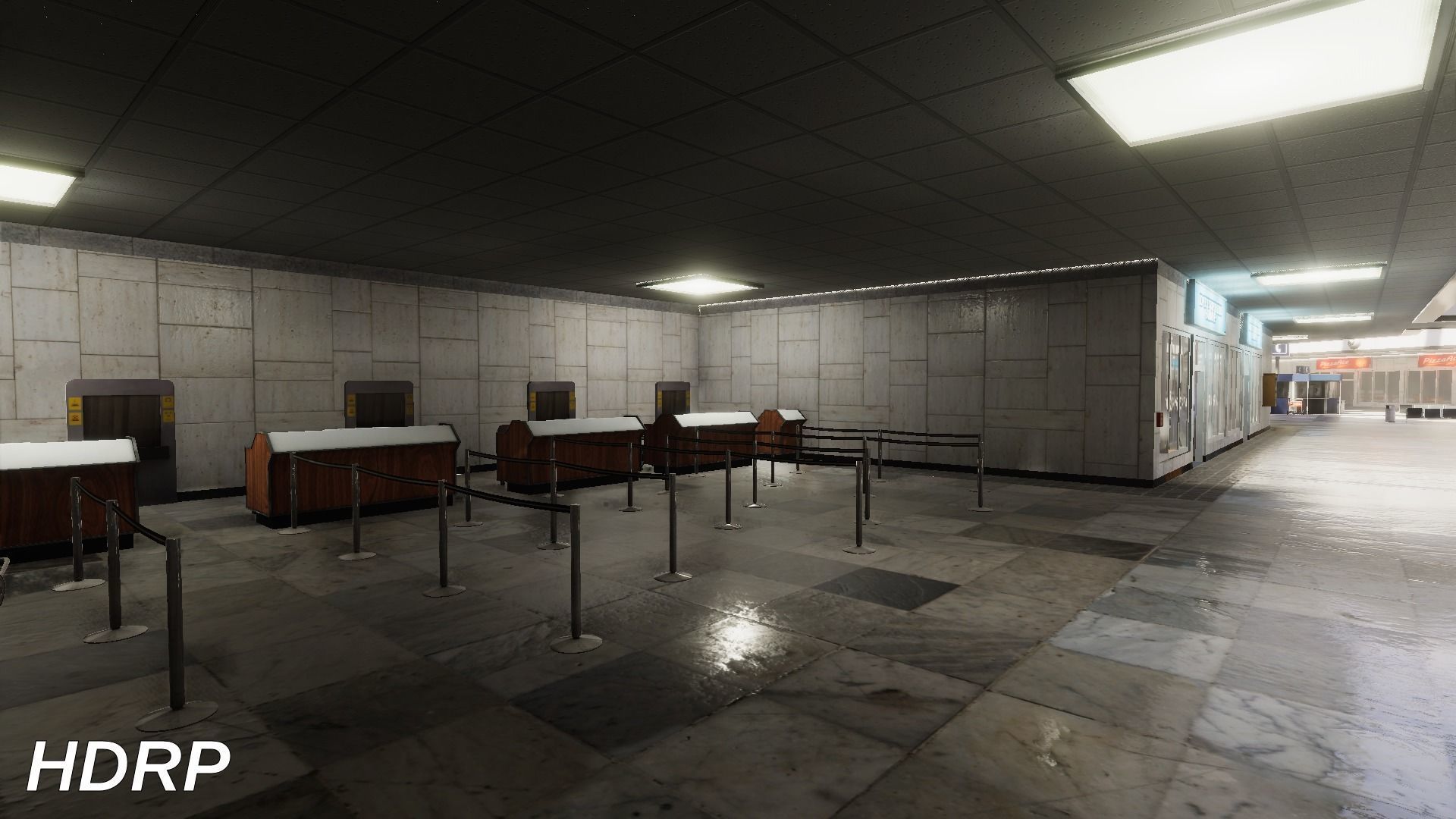 Airport Terminal Scene - High Detail - Unity3D Low-poly 3D model_7