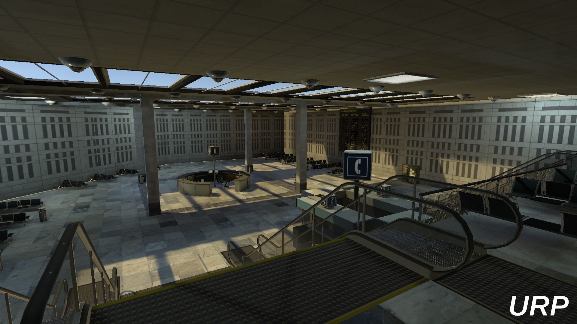 Airport Terminal Scene - High Detail - Unity3D Low-poly 3D model_32