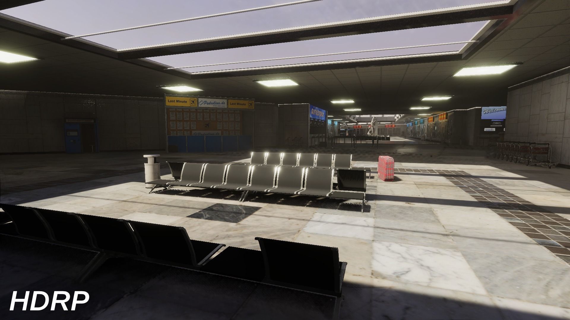 Airport Terminal Scene - High Detail - Unity3D Low-poly 3D model_5