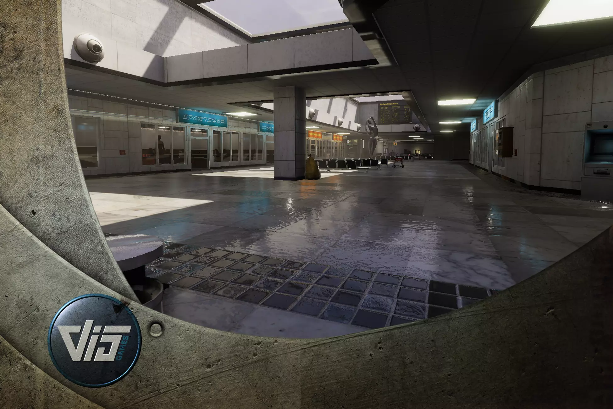 Airport Terminal Scene - High Detail - Unity3D Low-poly 3D model_0