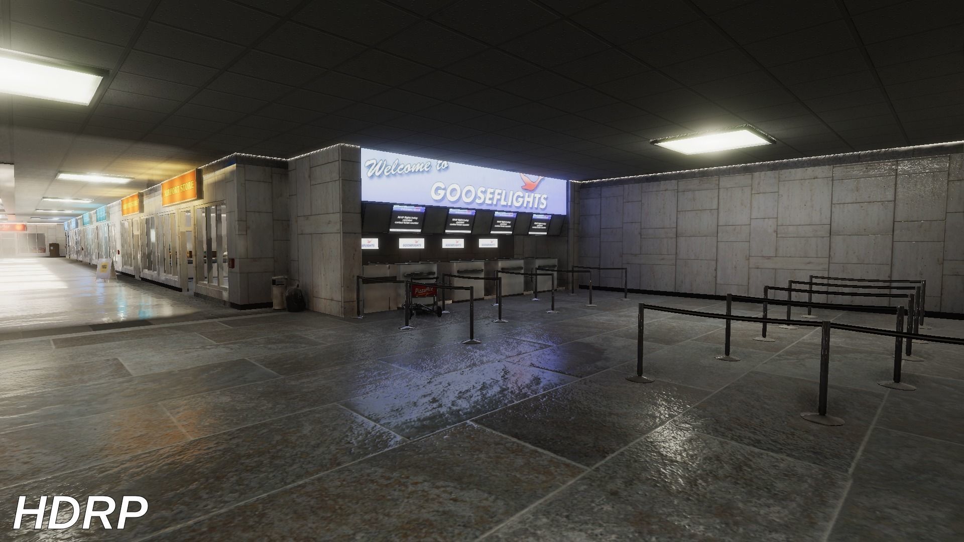 Airport Terminal Scene - High Detail - Unity3D Low-poly 3D model_6