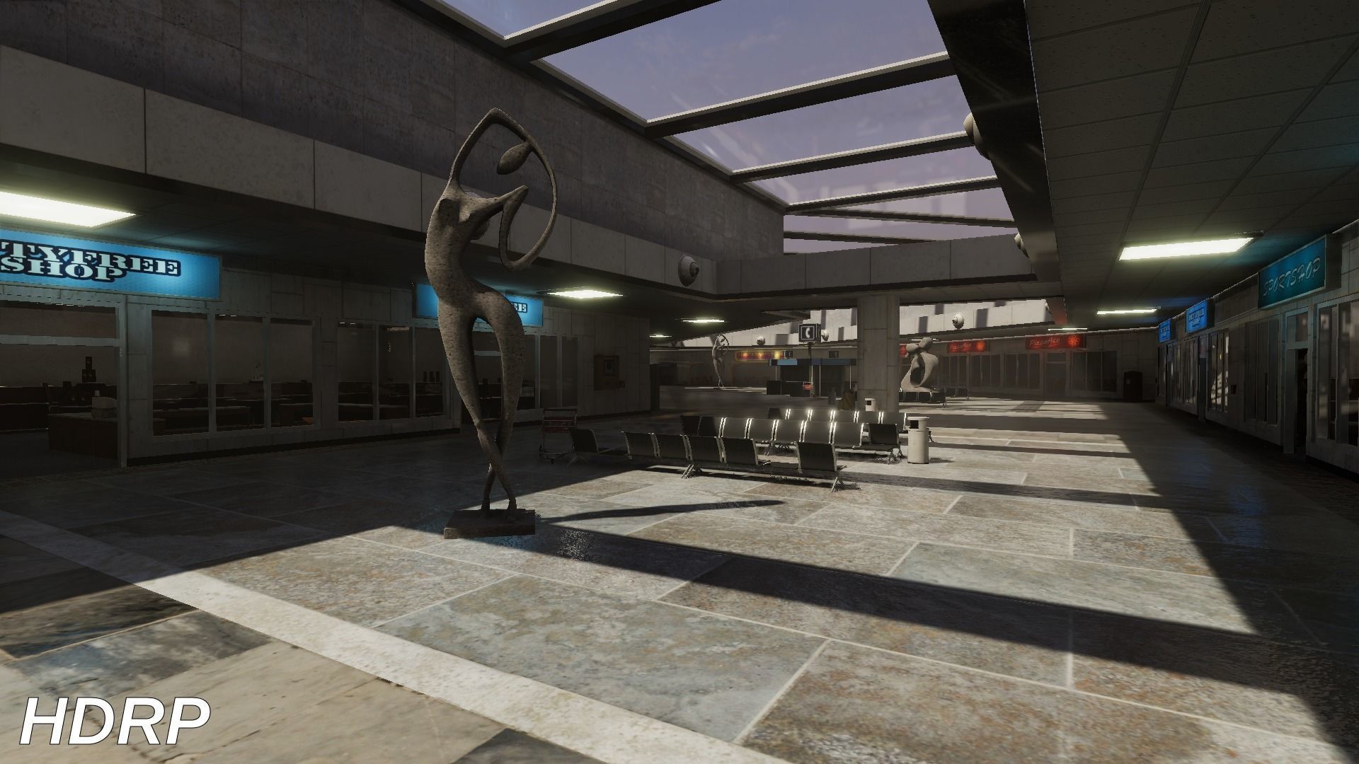 Airport Terminal Scene - High Detail - Unity3D Low-poly 3D model_9