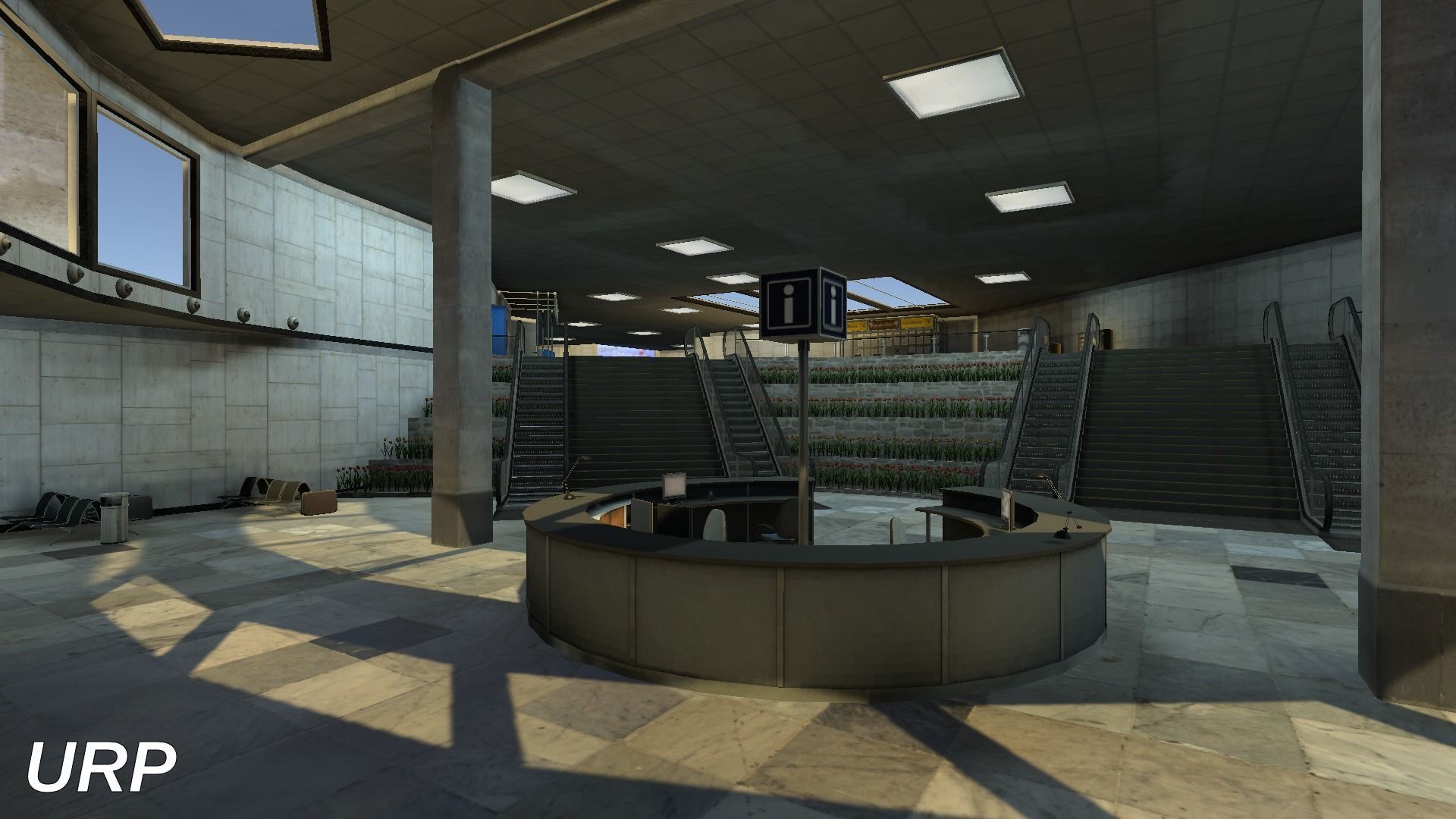 Airport Terminal Scene - High Detail - Unity3D Low-poly 3D model_27