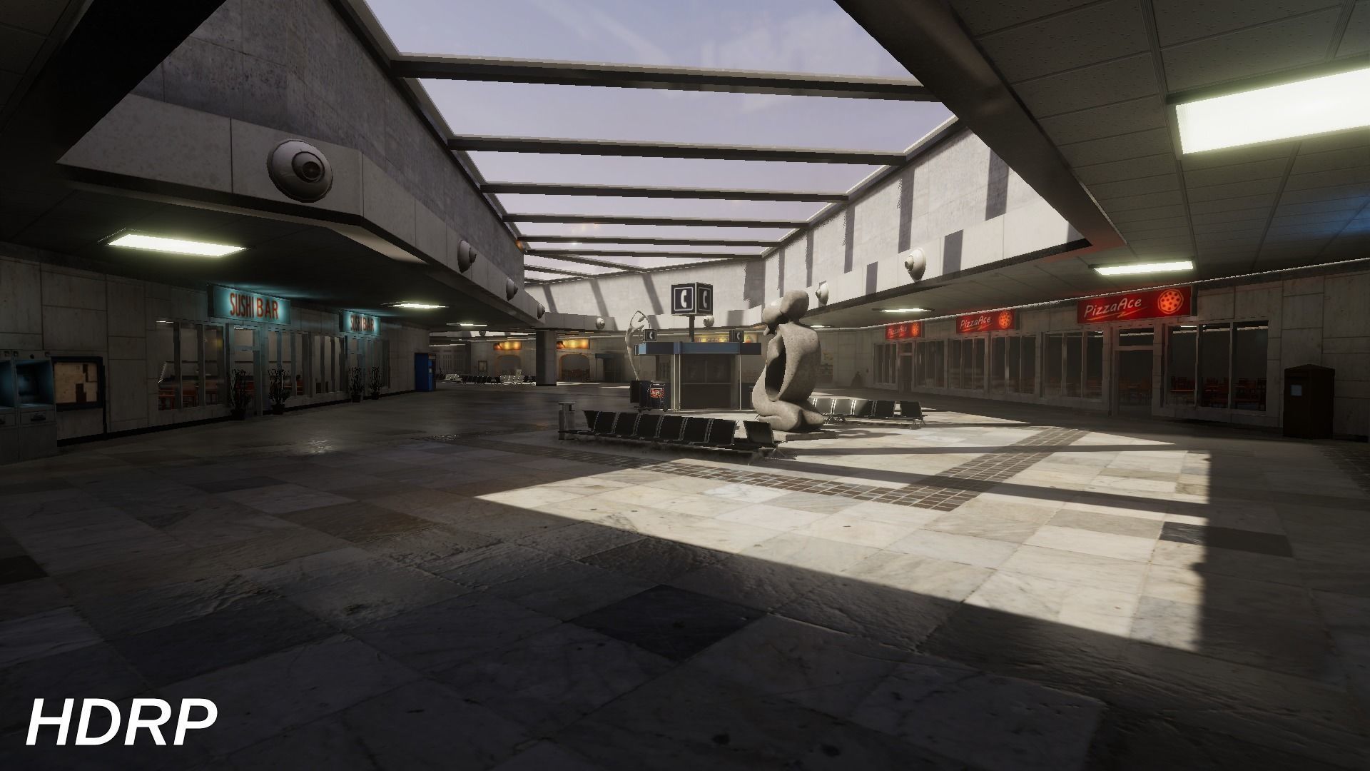 Airport Terminal Scene - High Detail - Unity3D Low-poly 3D model_10