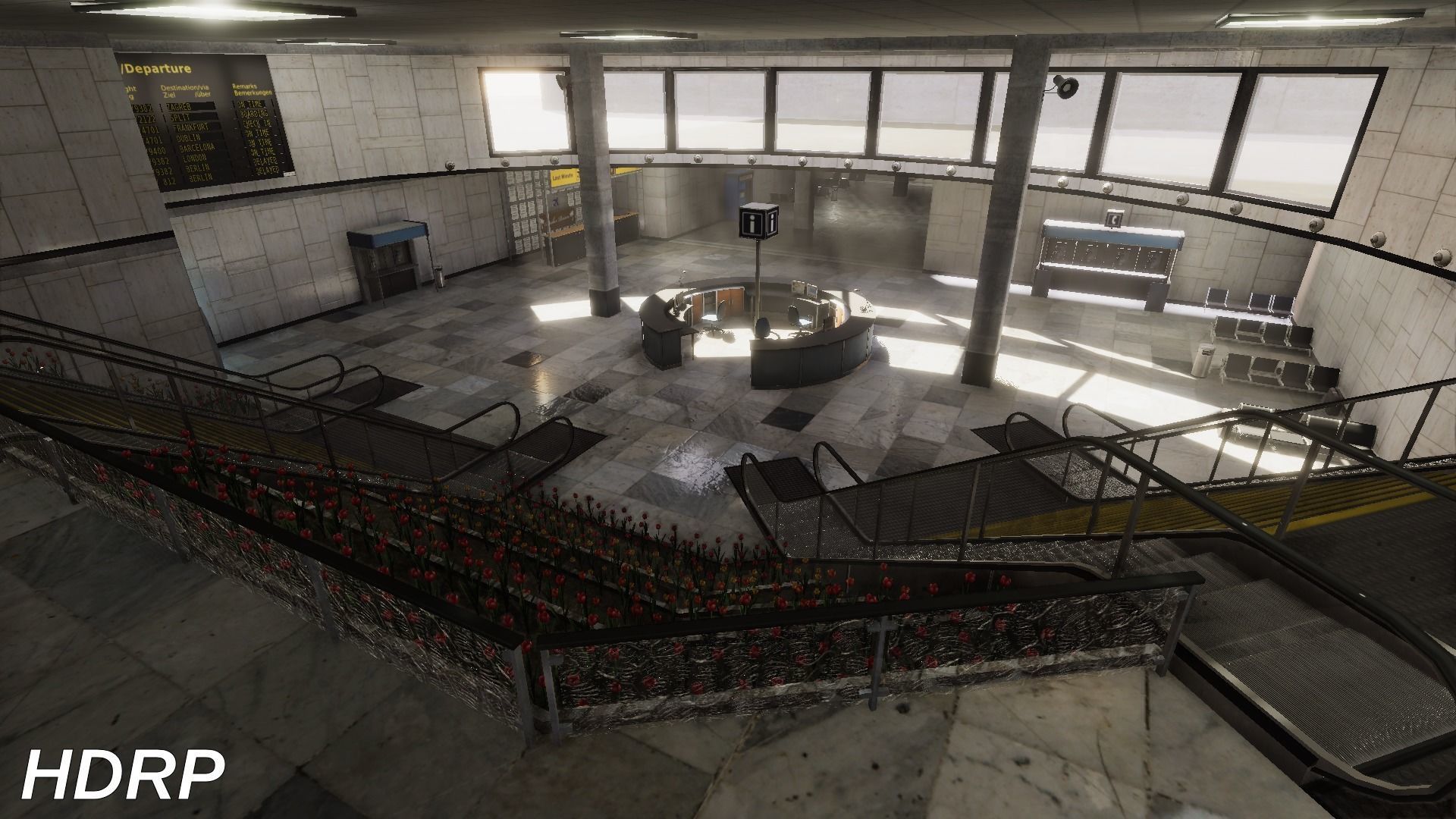 Airport Terminal Scene - High Detail - Unity3D Low-poly 3D model_3