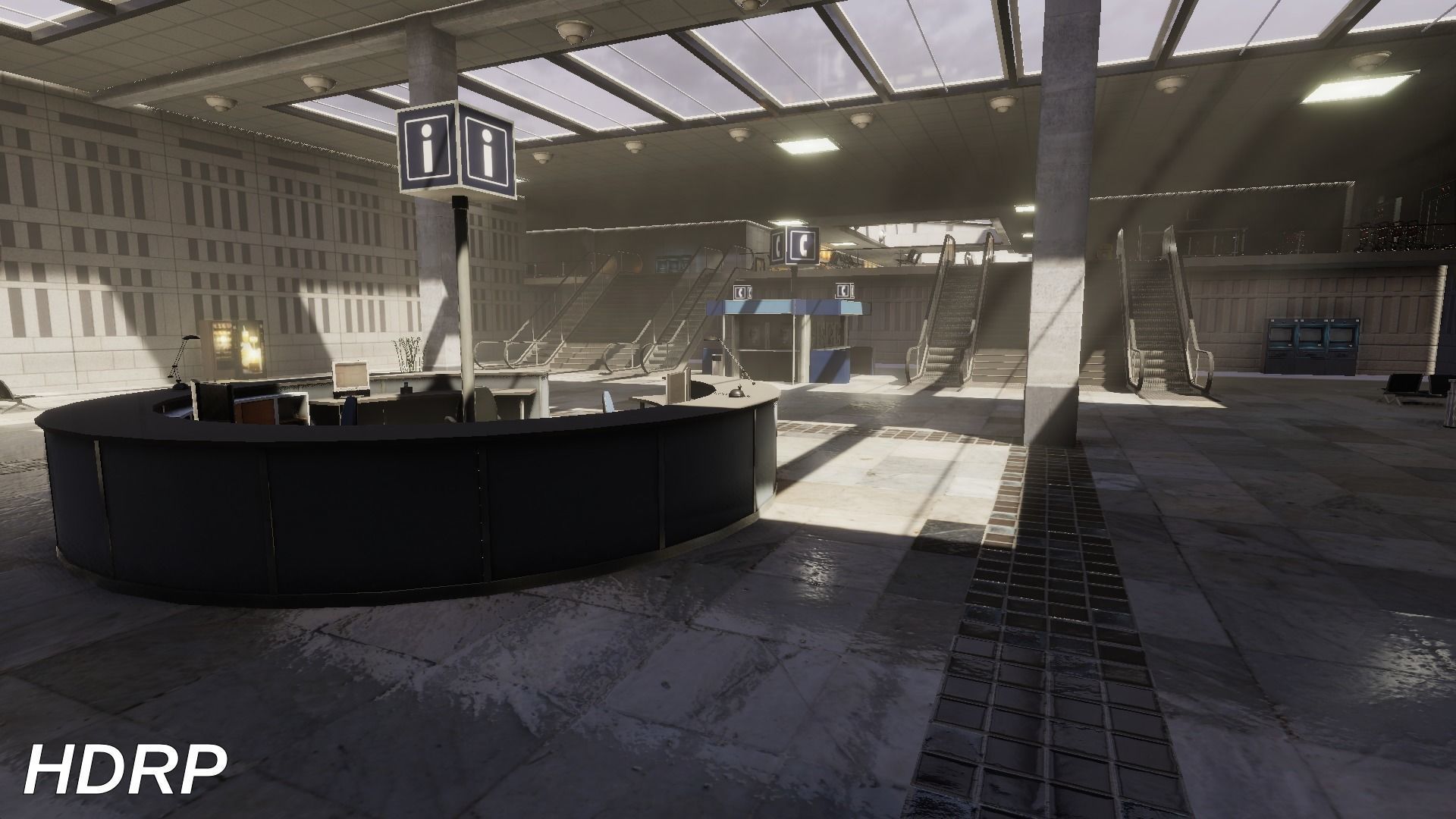 Airport Terminal Scene - High Detail - Unity3D Low-poly 3D model_14