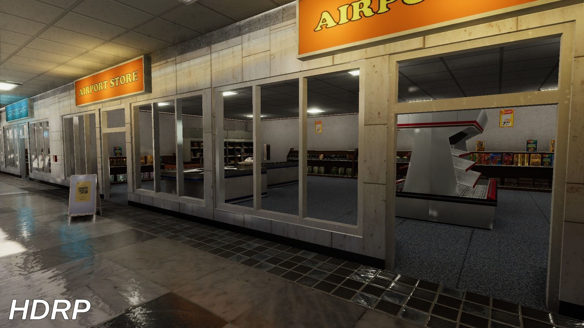 Airport Terminal Scene - High Detail - Unity3D Low-poly 3D model_8