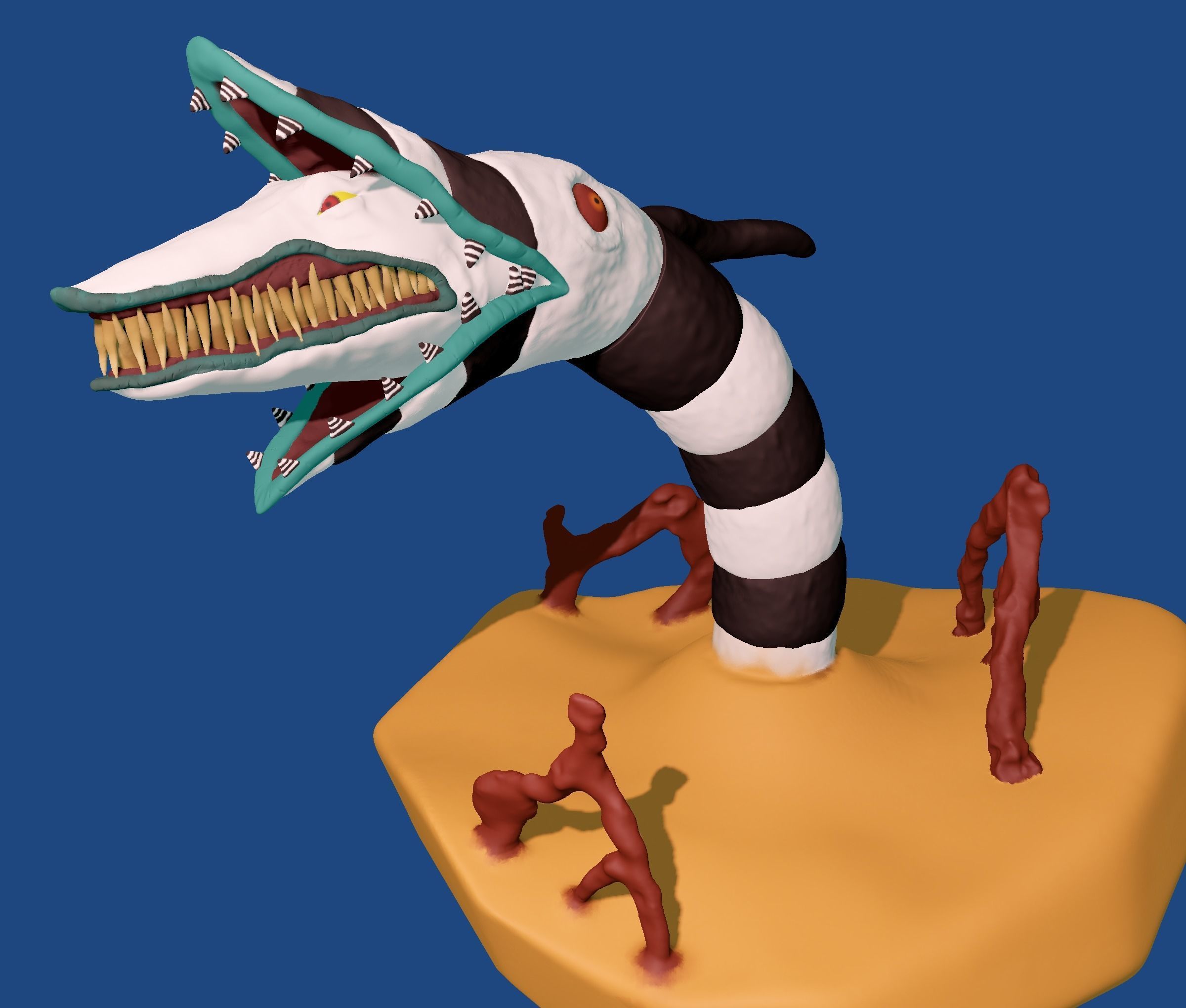 Sandworm 3D print model_9