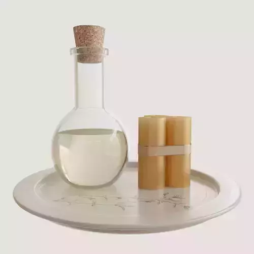 Kit - aromatic oil bottle and candles