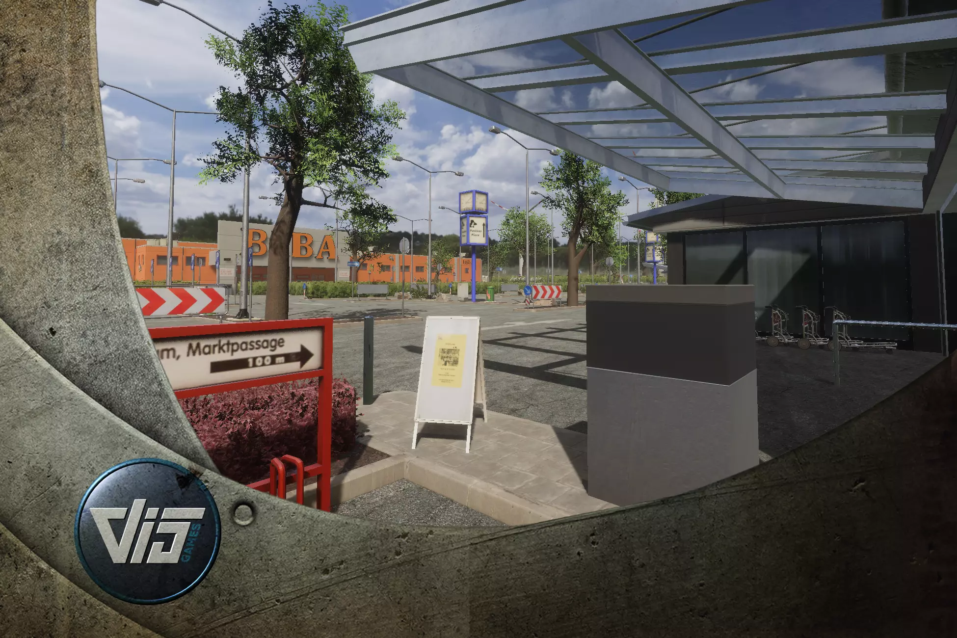 Mall Enviroment - Unity3D Low-poly 3D model_0