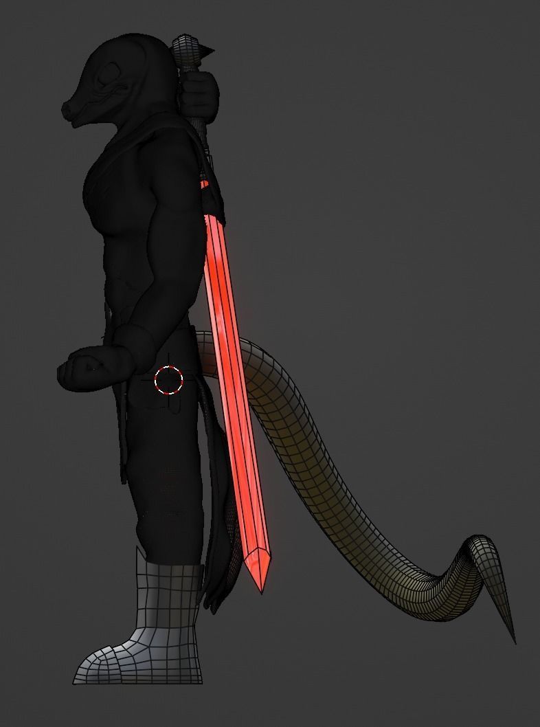 Lizard Warrior Free 3D model_4