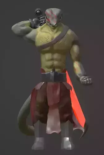 Lizard Warrior Free 3D model Lizard Warrior Free 3D model