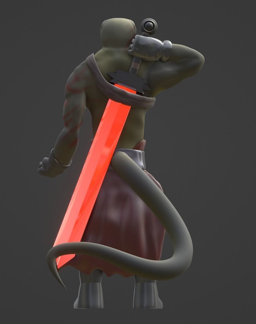 Lizard Warrior Free 3D model_2