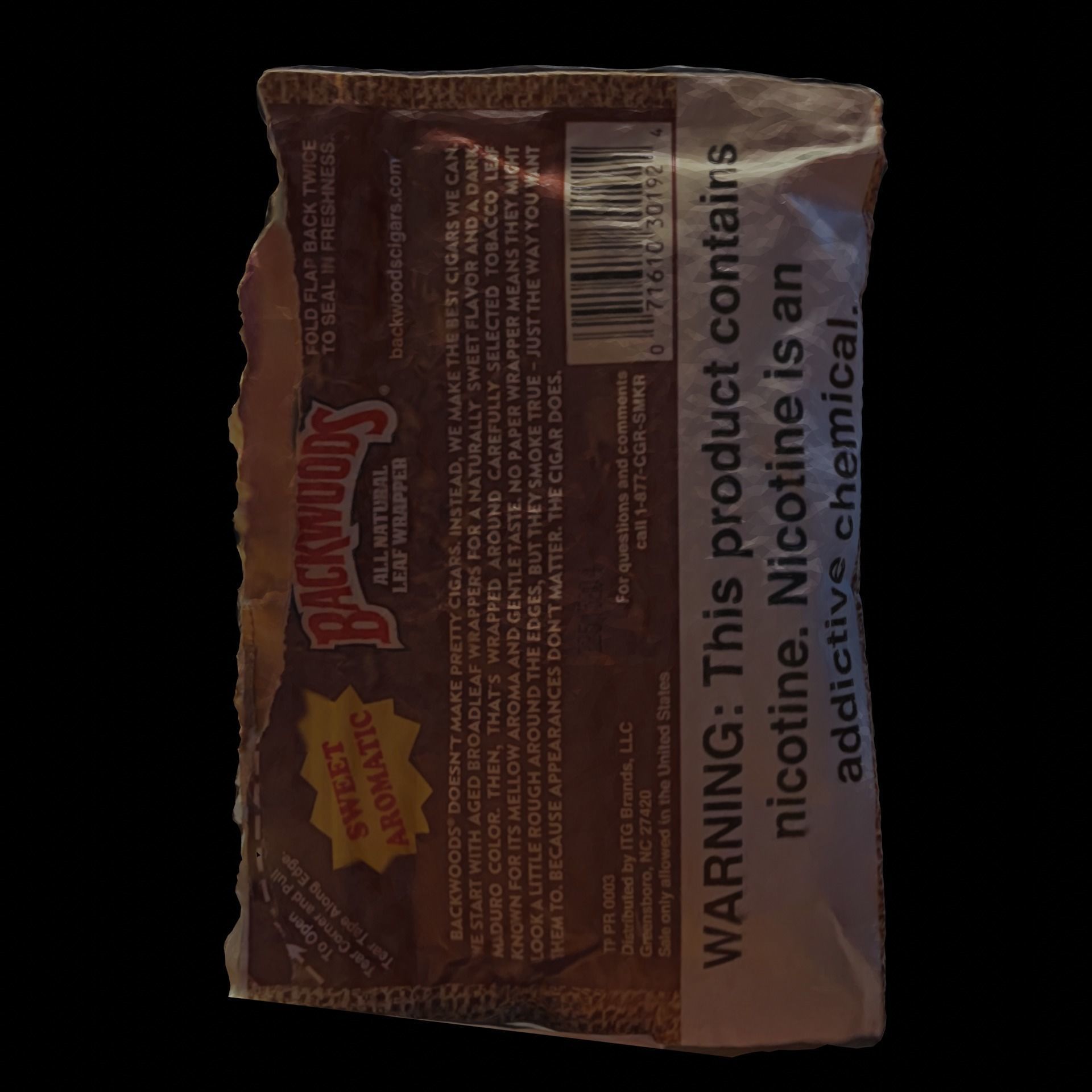 Backwood Cigar 5 Pack Model 3D model_1